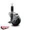 Service Caster 3.5'' Thermoplastic Rubber Swivel 1-1/8'' Expanding Stem Caster with Brake SCC-EX20S3514-TPRB-TLB-118 - alternate 2